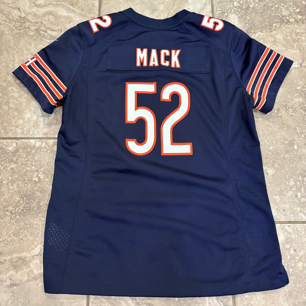 Nike Women’s Chicago Bears Khalil Mack Navy 100th Season On field‎ Jersey sz L - Picture 6 of 14